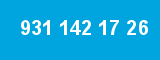 931 142 17 26 931 142 17 26